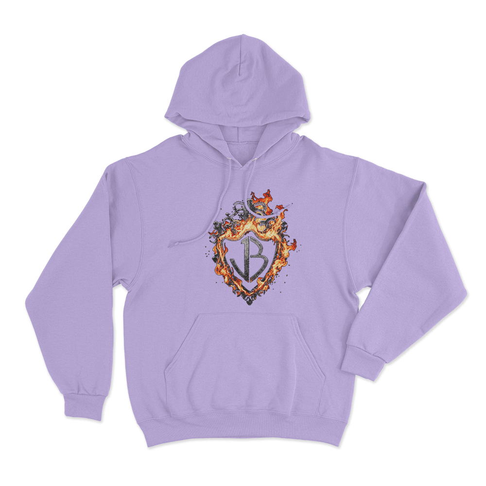 Burning Flames Logo Unisex Hoodie Purple Burning Flames Logo Unisex Hoodie Purple
