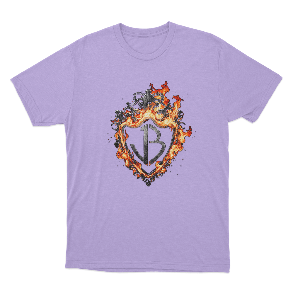 Burning Flames Logo Unisex T Shirt Purple Burning Flames Logo Unisex T Shirt Purple