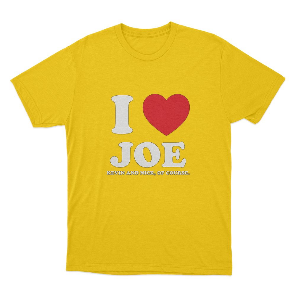 I Love Joe Unisex T Shirt Yellow I Love Joe Unisex T Shirt Yellow