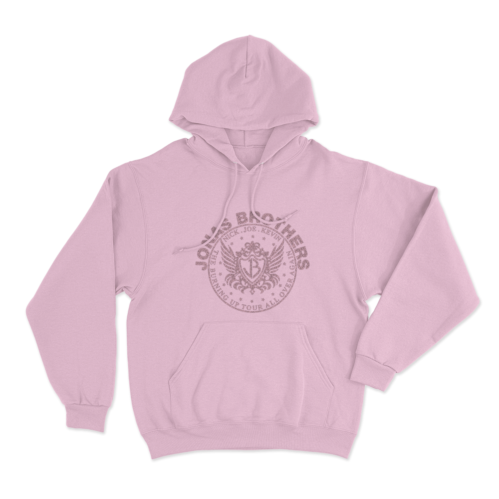 JB Crest Unisex Hoodie Pink JB Crest Unisex Hoodie Pink