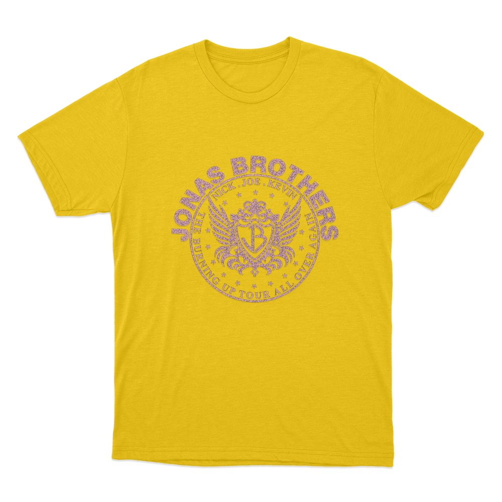 JB Crest Unisex T Shirt Yellow JB Crest Unisex T Shirt Yellow