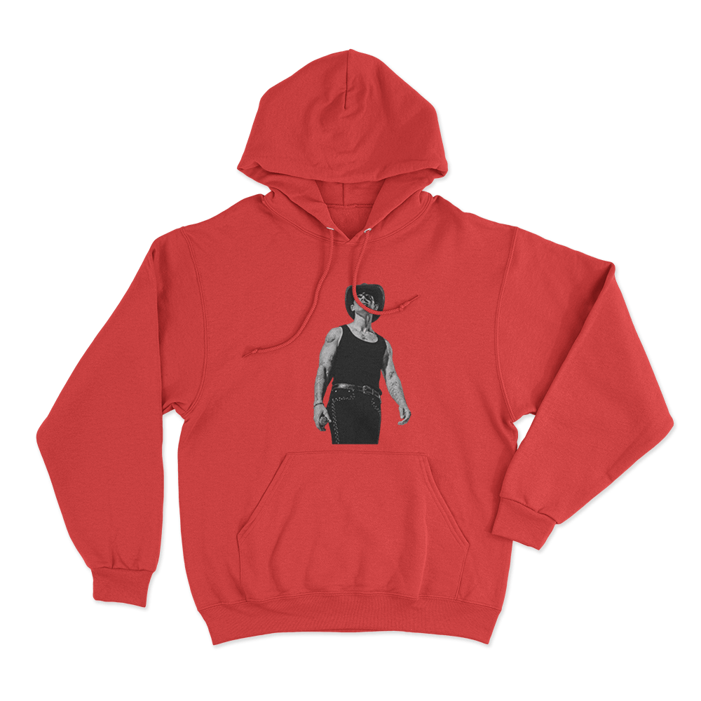 Joe Portrait Unisex Hoodie Red Joe Portrait Unisex Hoodie Red
