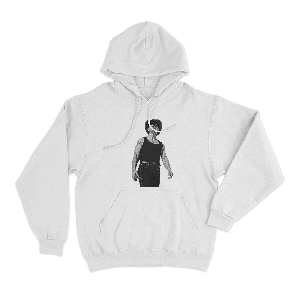 Joe Portrait Unisex Hoodie White Joe Portrait Unisex Hoodie White