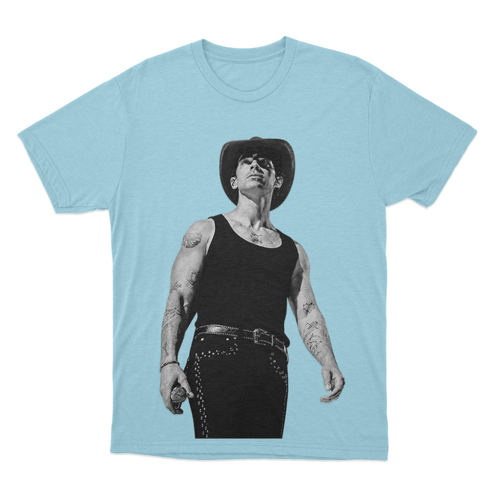 Joe Portrait Unisex T Shirt Sky Blue Joe Portrait Unisex T Shirt Sky Blue