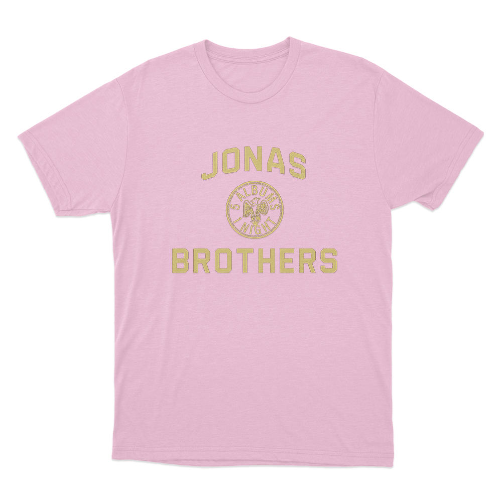 Jonas Brothers Emblem Unisex T Shirt Pink Jonas Brothers Emblem Unisex T Shirt Pink
