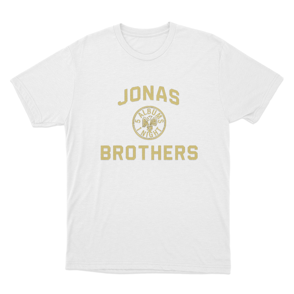 Jonas Brothers Emblem Unisex T Shirt White Jonas Brothers Emblem Unisex T Shirt White